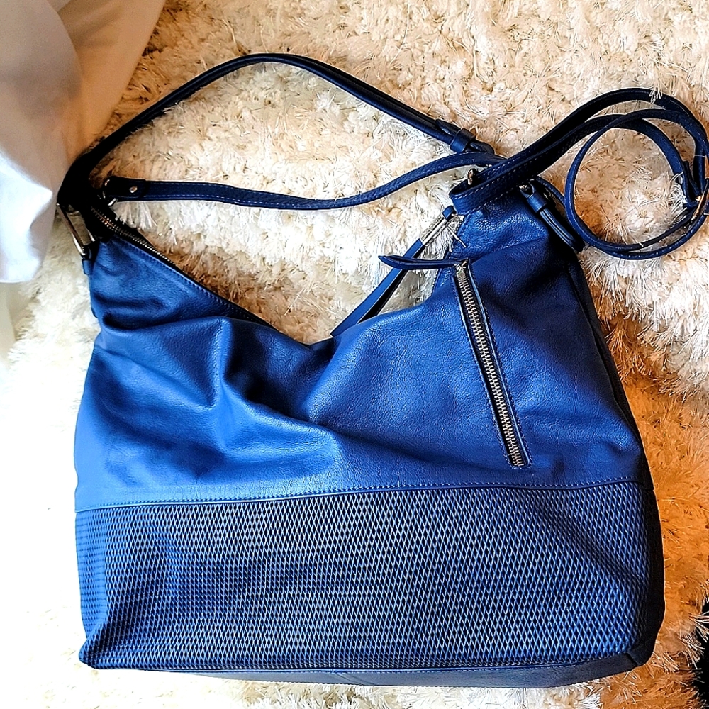 Gianni Conti Blue Leather Bag